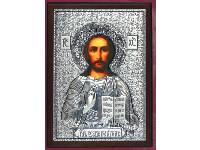 Икона Иисуса Христа Спасителя, ЮЛ (серебро 960*) в рамке Классика, п-01