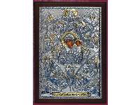 Икона Богородицы "Неопалимая Купина", ЮЗЛ (серебро 960*, золочение 750*) в рамке Классика, п-01