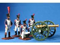 Набор оловянных солдатиков "Французский артиллерийский расчет 1812 года"