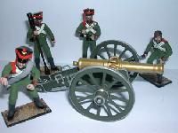 Набор оловянных солдатиков "Русский артилерийский расчет 1812г"