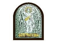 Икона ангела хранителя (серебро 960*, золочение 750*) в рамке Классика