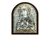 Икона образ Богородицы "Семистрельная" (серебро 960*, золочение 750*) в раме классика