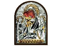 Икона Божией Матери "Трех Радостей" (серебро 960*, золочение 750*) в раме классика