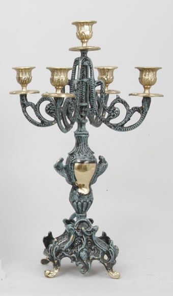 Пара канделябров на 5 свечей из бронзы Virtus (арт. 4017)