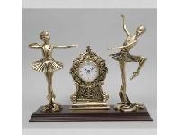 Часы на подставке из бронзы Virtus "С балеринами" (2237)