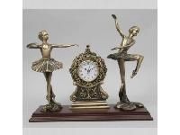 Часы на подставке из бронзы Virtus "С балеринами" (2236)