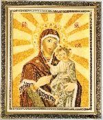 Икона из янтаря Пресвятая Божья Матерь Смоленская