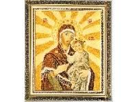 Икона из янтаря Пресвятая Божья Матерь Смоленская