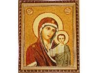 Икона из янтаря Пресвятая Божья Матерь Казанская