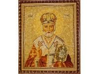 Икона из янтаря Святой Николай Угодник