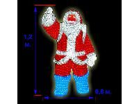 3D-LED Световая акриловая фигура «Дед Мороз малый», 1.2х0.8м GSP-071-24V