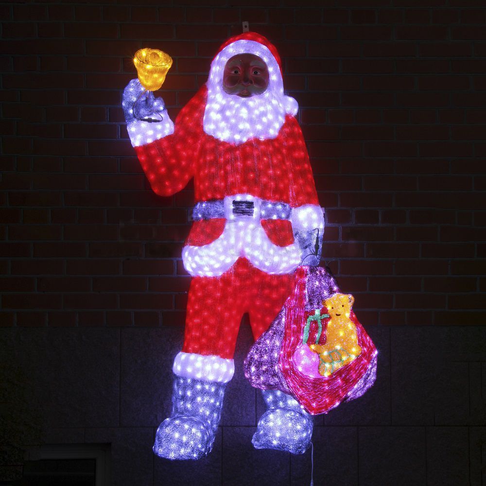 Объемная светодиодная фигура Рождественский Дед Мороз, 185х135 см, 90 Вт, 2000 диодов